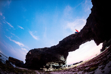 sunset/sunrise on the beach at Ly Son island, Quang Ngai Province, Viet Nam