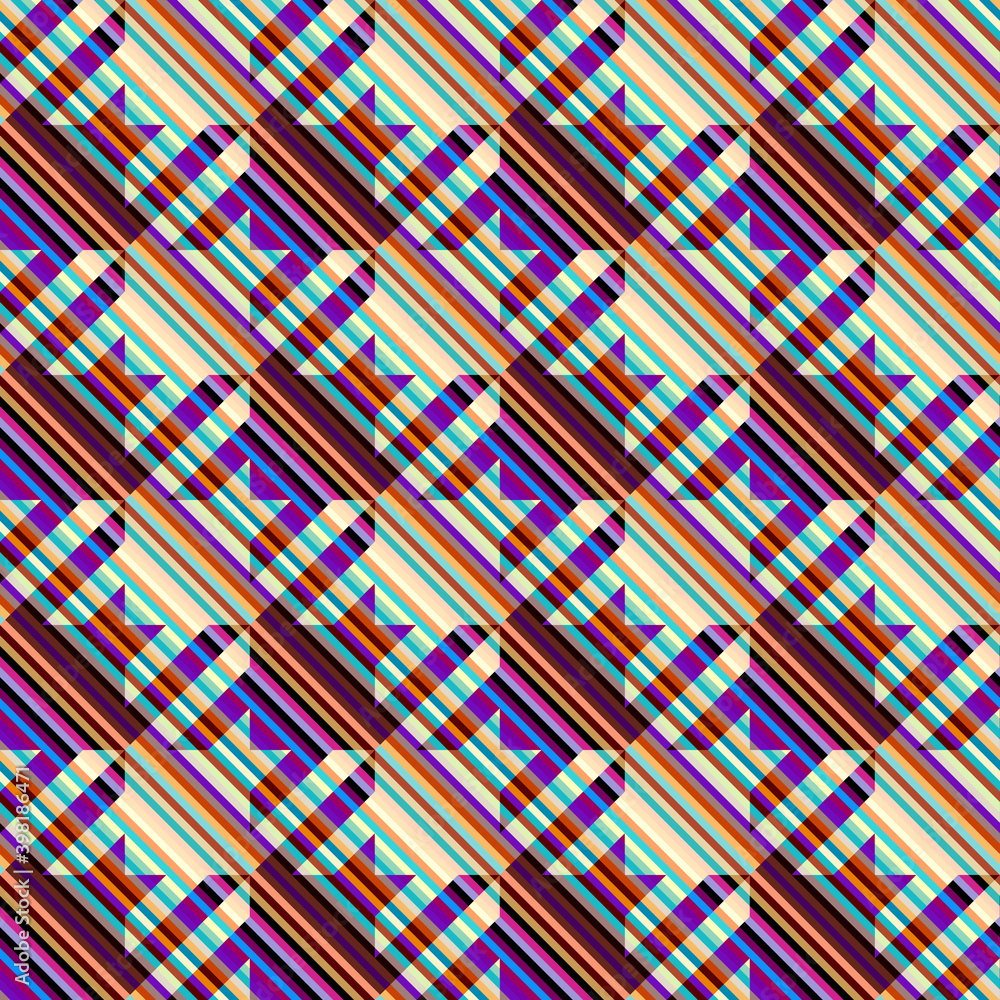 Aufkleber seamless geometric pattern. classic hounds-tooth pattern in retro geometric style. vector image.