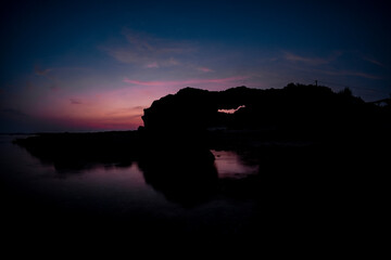 sunrise on the beach at Ly Son island, Quang Ngai Province, Viet Nam
