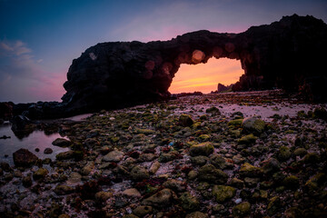 sunrise on the beach at Ly Son island, Quang Ngai Province, Viet Nam