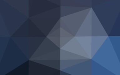 Dark BLUE vector triangle mosaic cover. Brand new colorful illustration in with gradient. Template for your brand book.