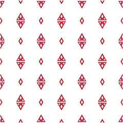 Seamless background. Modern geometric background. With red rhombuses on a white background. Vector.