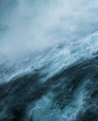 wild and stormy sea waves