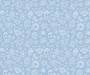 Winter seamless pattern