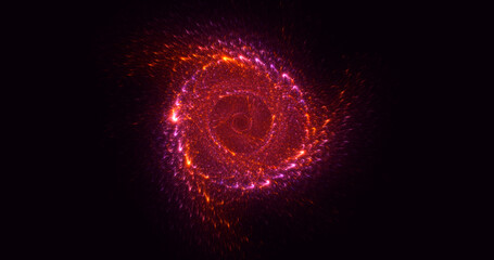 3D rendering abstract round light background
