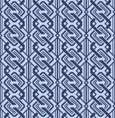 Japanese Square Diamond Chain Vector Seamless Pattern