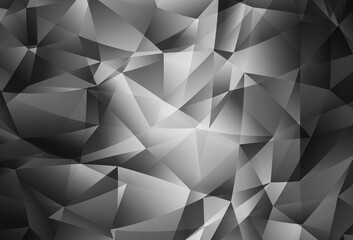 Fototapeta premium Light Gray vector shining triangular backdrop.
