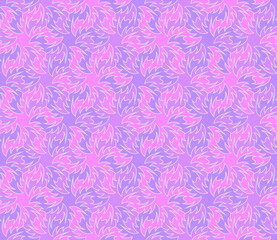 Stained glass texture from flowers. Seamless pattern. Wrapping paper.	