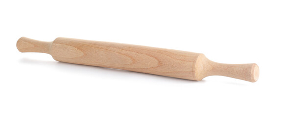 Rolling pin on white background