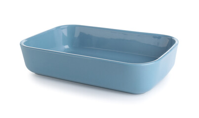 Baking dish on white background