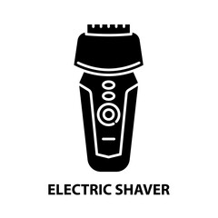 electric shaver symbol icon, black vector sign with editable strokes, concept illustration