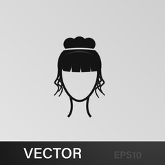 female hairstyle icon.Element hairstyles icon. Premium quality graphic design. Signs, symbols collection icon for websites, web design