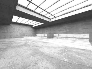 Abstract architecture interior background. Empty concrete room