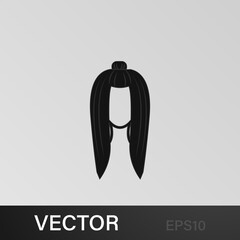 female hairstyle icon.Element hairstyles icon. Premium quality graphic design. Signs, symbols collection icon for websites, web design