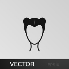 female hairstyle icon.Element hairstyles icon. Premium quality graphic design. Signs, symbols collection icon for websites, web design