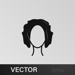 female hairstyle icon.Element hairstyles icon. Premium quality graphic design. Signs, symbols collection icon for websites, web design