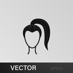 female hairstyle icon.Element hairstyles icon. Premium quality graphic design. Signs, symbols collection icon for websites, web design