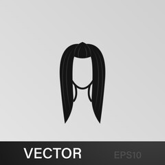 female hairstyle icon.Element hairstyles icon. Premium quality graphic design. Signs, symbols collection icon for websites, web design