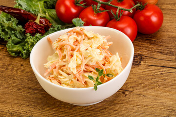 Vegetarian Cole slaw salad with cabbage