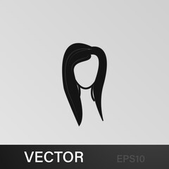 female hairstyle icon.Element hairstyles icon. Premium quality graphic design. Signs, symbols collection icon for websites, web design