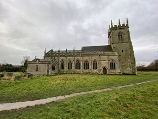 Battlefield Church in Shropshire in the winter