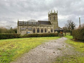 Battlefield Church in Shropshire in the winter