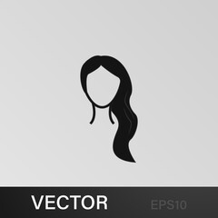 female hairstyle icon.Element hairstyles icon. Premium quality graphic design. Signs, symbols collection icon for websites, web design