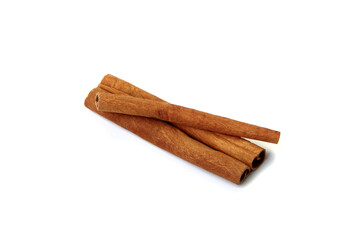 Cinnamon sticks isolated on white