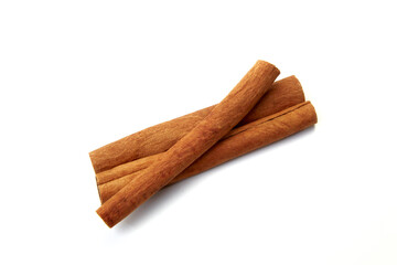 Cinnamon sticks isolated on white