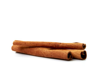 Cinnamon sticks isolated on white