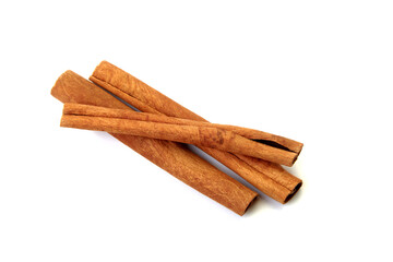 Cinnamon sticks isolated on white