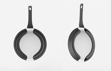 Frying pan isolated on white background. 3d illustration