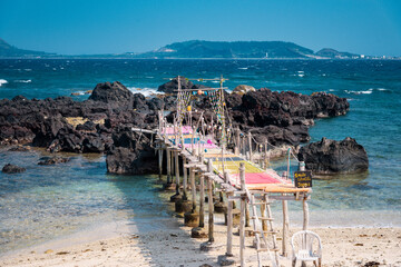 Beautiful beach at Ly Son Islands, Vietnam 