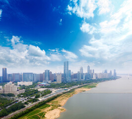 Obraz premium Urban Scenery of Nanchang New District,jiangxi,china
