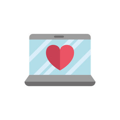 heart of love feeling in laptop