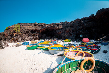 landscape the beach of Ly Son island at Quang Ngai Province, Viet Nam