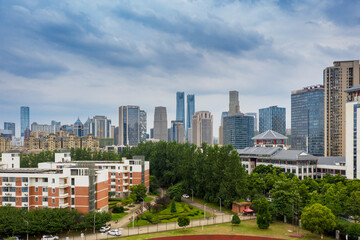 Obraz premium Daytime shot of the city skyline
