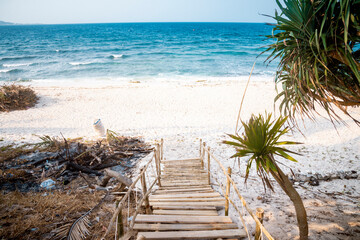 landscape the beach of Ly Son island at Quang Ngai Province, Viet Nam