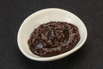 Black Pepper sauce in the bowl