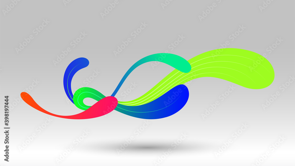 Aufkleber motion wave feather abstract vector background