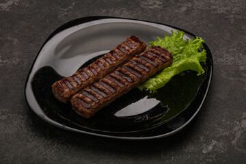 Two Grilled kebeb beef sausages
