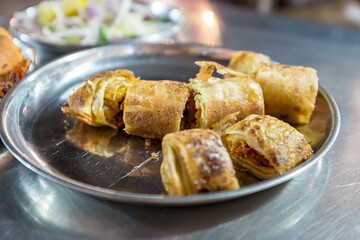 Chicken tikka roll as served in Mumbai