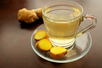 cup of tea of ginger  root
