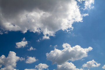 Blue sky background with white clouds