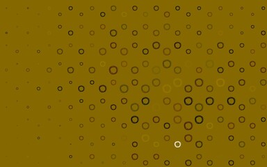 Light Green, Yellow vector pattern with spheres.