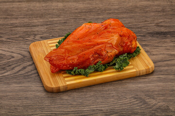 Smoked chicken breast with spices