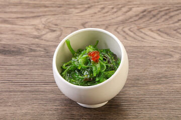 Asian traditional chukka salad in the bowl
