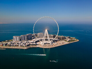 Ain Dubai ferris wheel on Bluewaters island in Dubai, UAE - 398200252