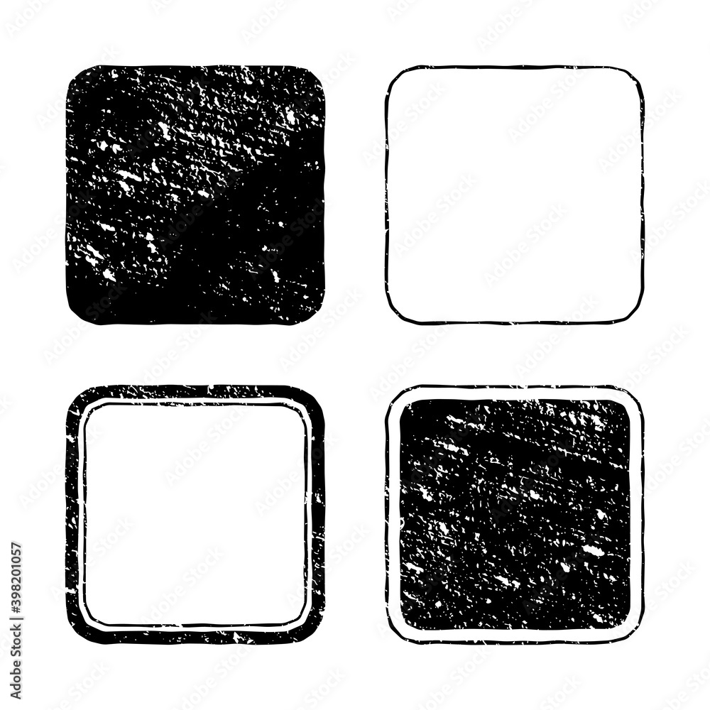 Poster set of frames in grunge style. vector illustration. dirty frame with a splash of black paint.