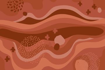 Fluid geometrical forms wallpaper for modern design